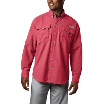 Columbia PFG Bahama II Long Sleeve, Camisa Naranjas Rojos Para Hombre | 136820-XQY